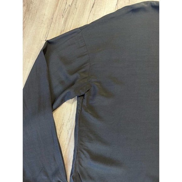 Eileen Fisher grey button blouse blazer - Picture 3 of 7